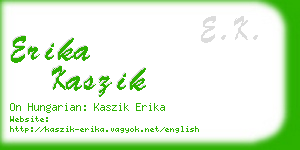 erika kaszik business card